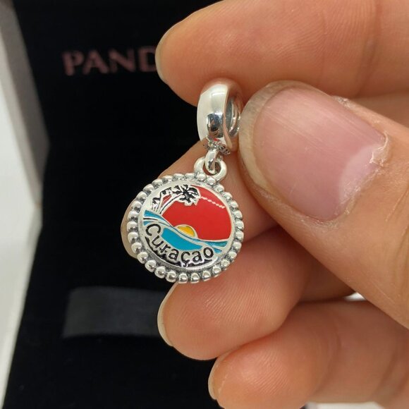 ✨🔥Pandora Curacao Beach Travel Exclusive Dangle Charm Pendant - Picture 2 of 5